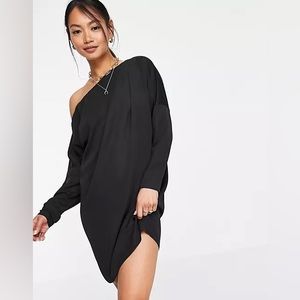 Black Slouchy Short Dress